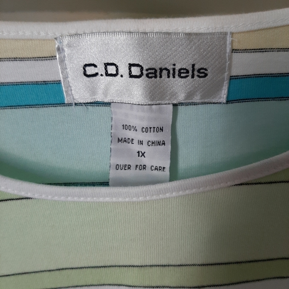EUC C.D. DANIELS STRIPED TEE SHIRT - Picture 6 of 6